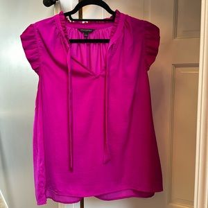 Tie Front Ruffle Blouse